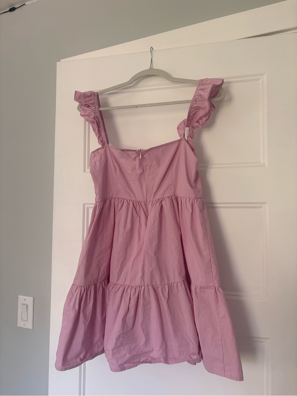 Beginning Boutique Adair Pink Frill Tiered Mini Dress - Picture 4 of 5